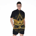 Raven Masonic Eye Print Men's Romper
