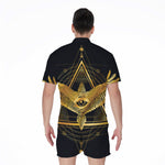 Raven Masonic Eye Print Men's Rompers