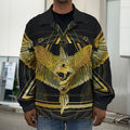 Raven Masonic Eye Print Men's Shirt Jacket