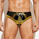 Raven Masonic Eye Print Men's Swim Briefs