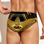 Raven Masonic Eye Print Men's Swim Briefs
