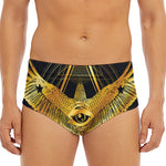 Raven Masonic Eye Print Men's Triangle Swim Briefs