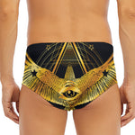 Raven Masonic Eye Print Men's Triangle Swim Briefs