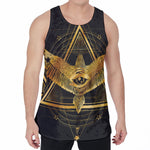 Raven Masonic Eye Print Men's Velvet Tank Top