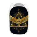 Raven Masonic Eye Print Mesh Laundry Hamper
