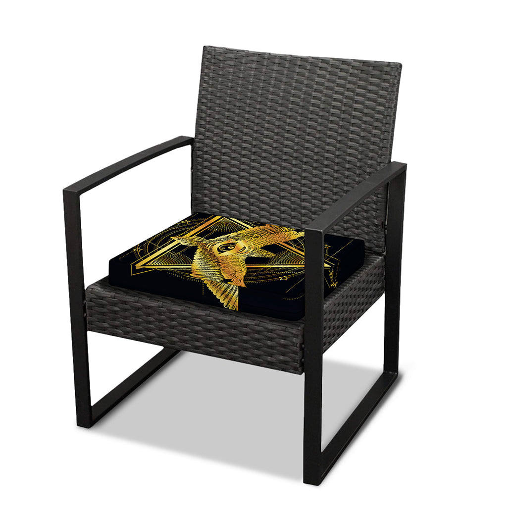 Raven Masonic Eye Print Outdoor Seat Cushion Cover