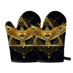 Raven Masonic Eye Print Oven Mitts