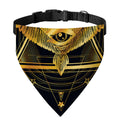 Raven Masonic Eye Print Over The Collar Dog Bandana