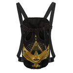 Raven Masonic Eye Print Pet Carrier Backpack