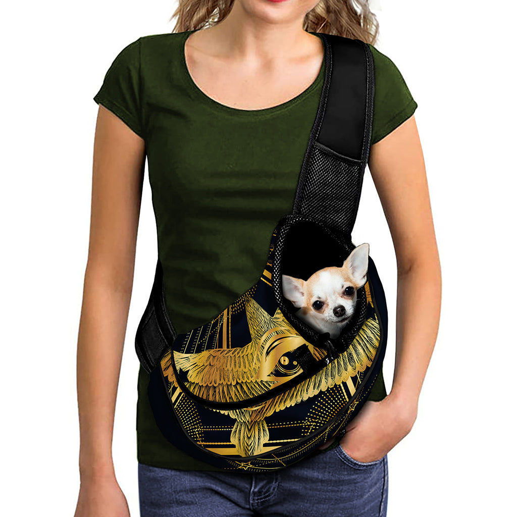Raven Masonic Eye Print Pet Sling Carrier