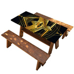 Raven Masonic Eye Print Picnic Table Cover