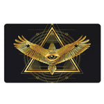 Raven Masonic Eye Print Polyester Doormat