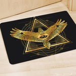 Raven Masonic Eye Print Polyester Doormat