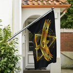 Raven Masonic Eye Print Polyester Flag
