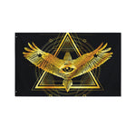 Raven Masonic Eye Print Polyester Flag