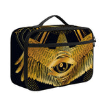 Raven Masonic Eye Print Portable Lunch Bag