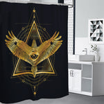 Raven Masonic Eye Print Premium Shower Curtain