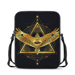 Raven Masonic Eye Print Rectangular Crossbody Bag