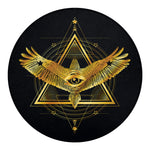 Raven Masonic Eye Print Round Blanket