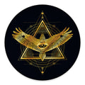Raven Masonic Eye Print Round Floor Mat