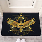 Raven Masonic Eye Print Rubber Doormat