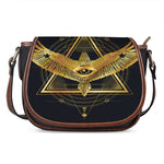 Raven Masonic Eye Print Saddle Bag
