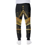 Raven Masonic Eye Print Scuba Joggers