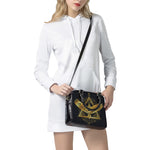 Raven Masonic Eye Print Shoulder Handbag
