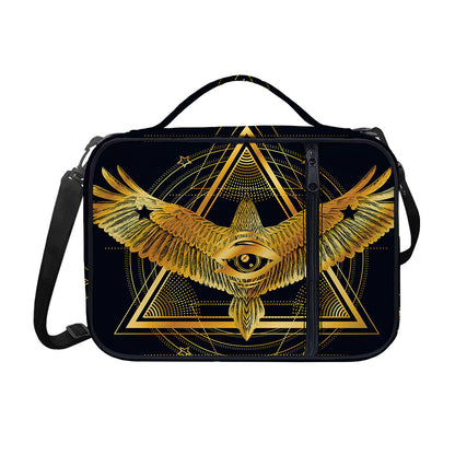 Raven Masonic Eye Print Shoulder Strap Bible Bag