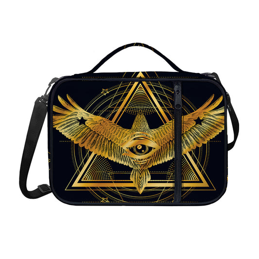 Raven Masonic Eye Print Shoulder Strap Bible Bag