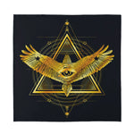 Raven Masonic Eye Print Silk Bandana