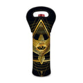 Raven Masonic Eye Print Single Neoprene Wine Tote