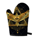Raven Masonic Eye Print Single Oven Mitt