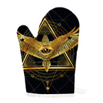 Raven Masonic Eye Print Single Oven Mitt
