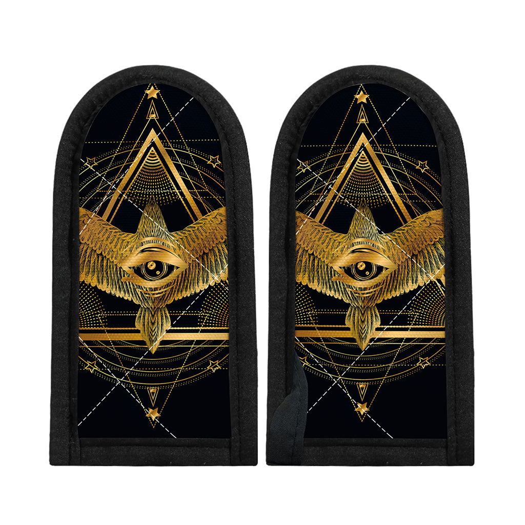 Raven Masonic Eye Print Skillet Handle Cover