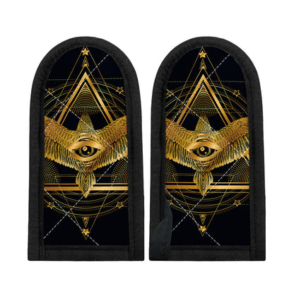 Raven Masonic Eye Print Skillet Handle Cover