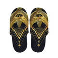 Raven Masonic Eye Print Slippers