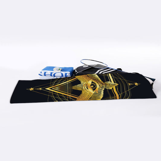 Raven Masonic Eye Print Sports Towel