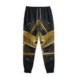 Raven Masonic Eye Print Sweatpants