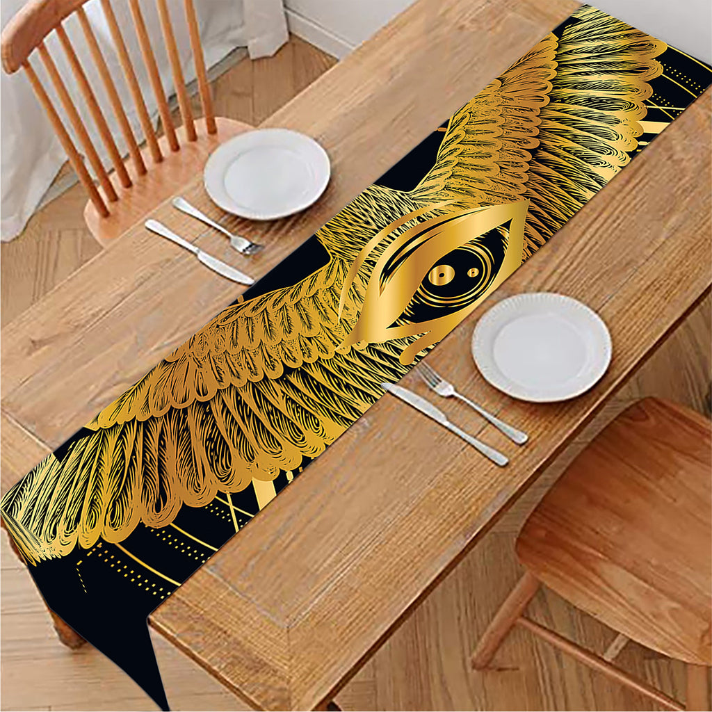 Raven Masonic Eye Print Table Runner