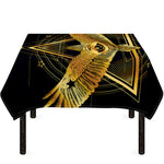 Raven Masonic Eye Print Tablecloth
