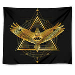 Raven Masonic Eye Print Tapestry