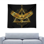 Raven Masonic Eye Print Tapestry