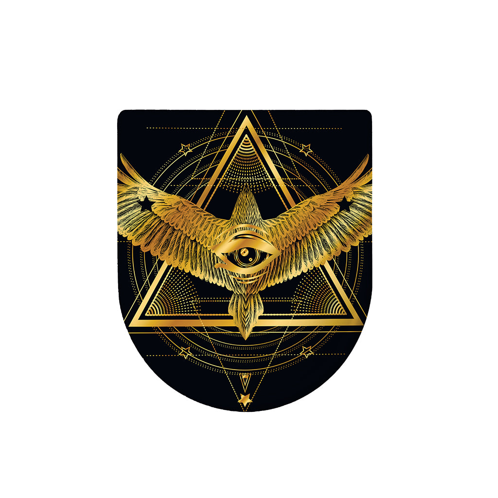 Raven Masonic Eye Print Toilet Lid Cover