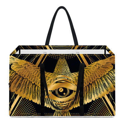 Raven Masonic Eye Print Utility Tote Bag