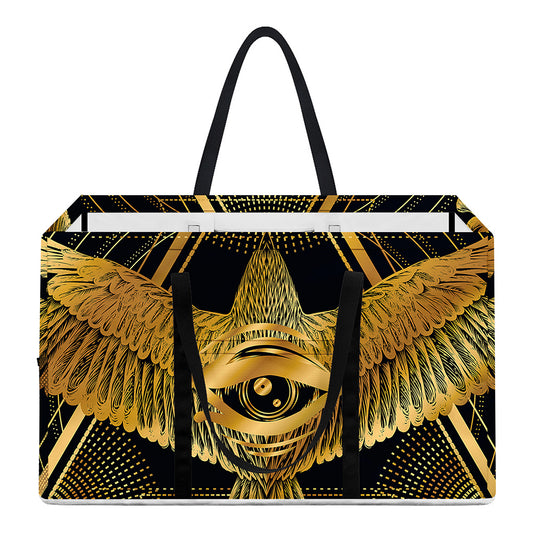 Raven Masonic Eye Print Utility Tote Bag