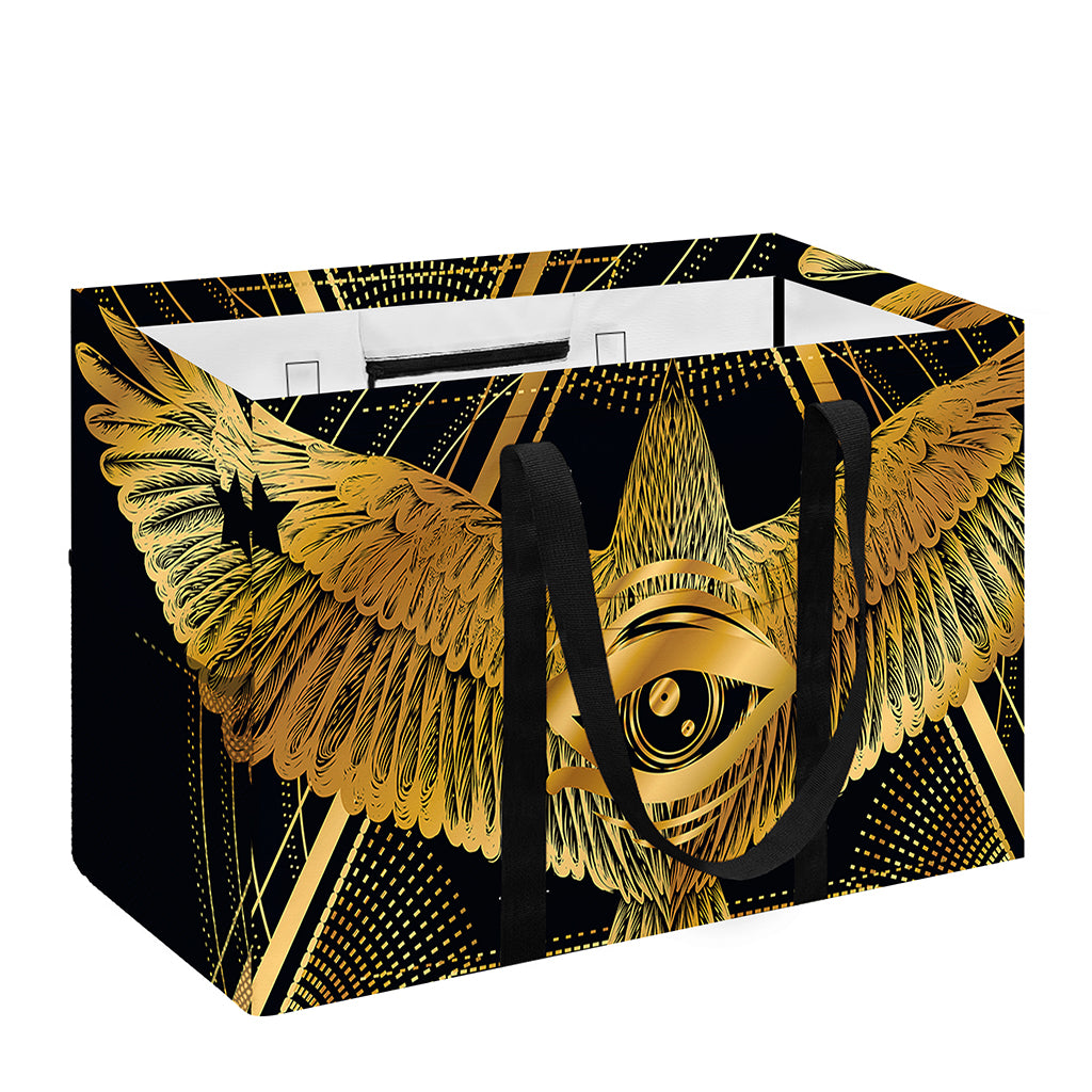 Raven Masonic Eye Print Utility Tote Bag