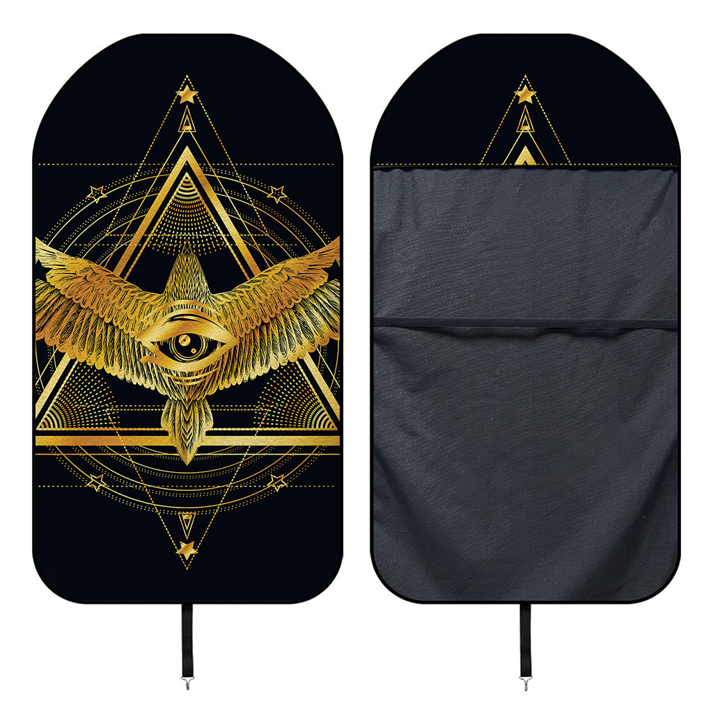 Raven Masonic Eye Print Waterproof Car Seat Cover