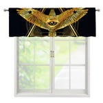 Raven Masonic Eye Print Window Valance