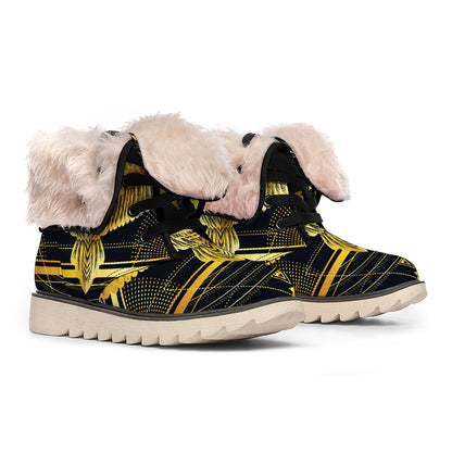Raven Masonic Eye Print Winter Boots